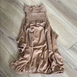 Express Tan Smocked Tank Top